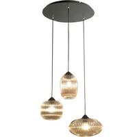 Pendelleuchte Nordal max. 40 Watt - Schwarz, Design, Glas/Metall (50/50/200cm) - Fabas Luce