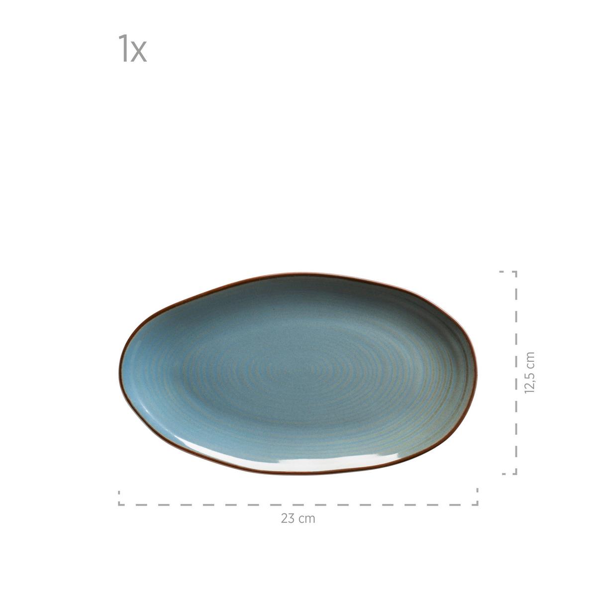 Servierplatten-set Servierplattenset, 934085 - Blaugrau, Basics, Keramik - Mäser