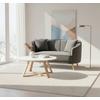TWEEZITSSOFA HOPE - Natuurlijke kleuren/Grijs, Modern, Hout/Textiel (141/77/73cm) - Bessagi Home