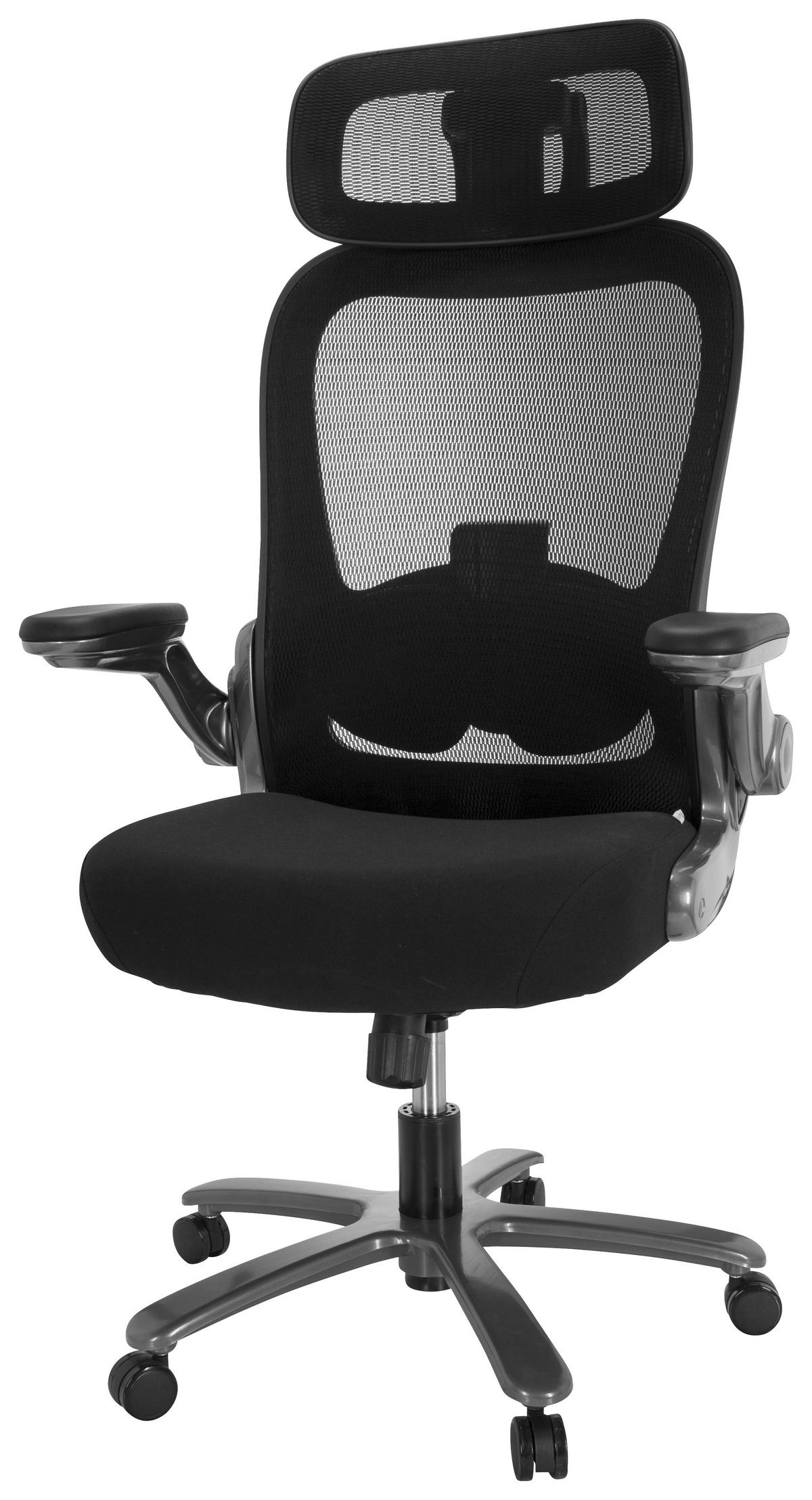 Pisarniški Stol Instructor T I Pro, Črna - srebrne barve/črna, Moderno, kovina/umetna masa (75/142/63cm) - MID.YOU