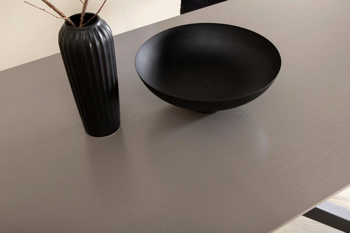 ESSTISCH PIAZZA - Schwarz, Design, Holzwerkstoff/Metall (180/90/76cm) - Livetastic