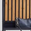 HALLMÖBEL PANELO -EXKLUSIV- - svart/naturfärgad, Modern, metall/trämaterial (44/186/34cm) - Mömax