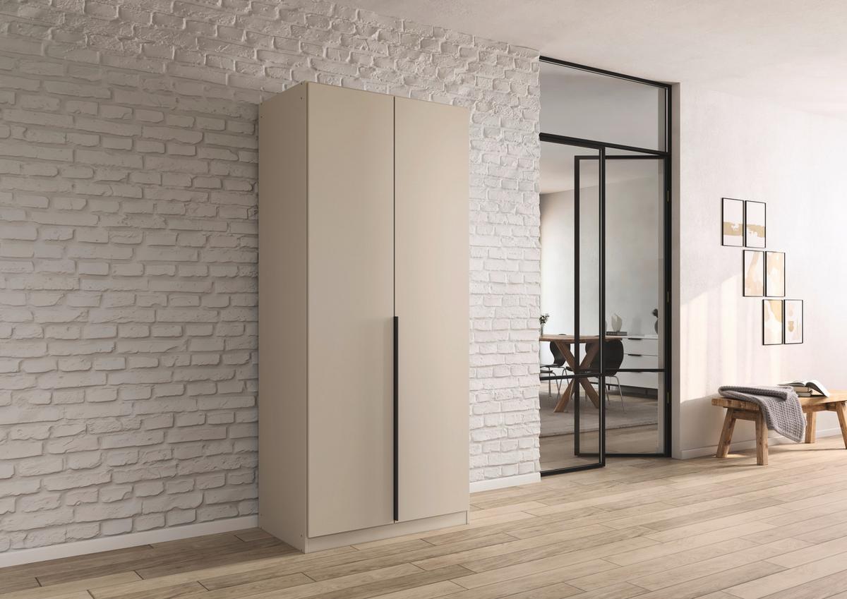 Drehtürenschrank Alabama Champagner - Champagner/Grau, MODERN, Holzwerkstoff/Metall (91/229/54cm) - Rauch Möbel