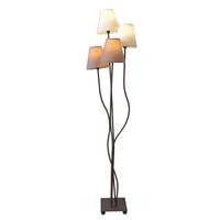 Stehleuchte Braun max. 40 Watt - Beige/Braun, LIFESTYLE, Textil/Metall (43/34/138cm) - Näve