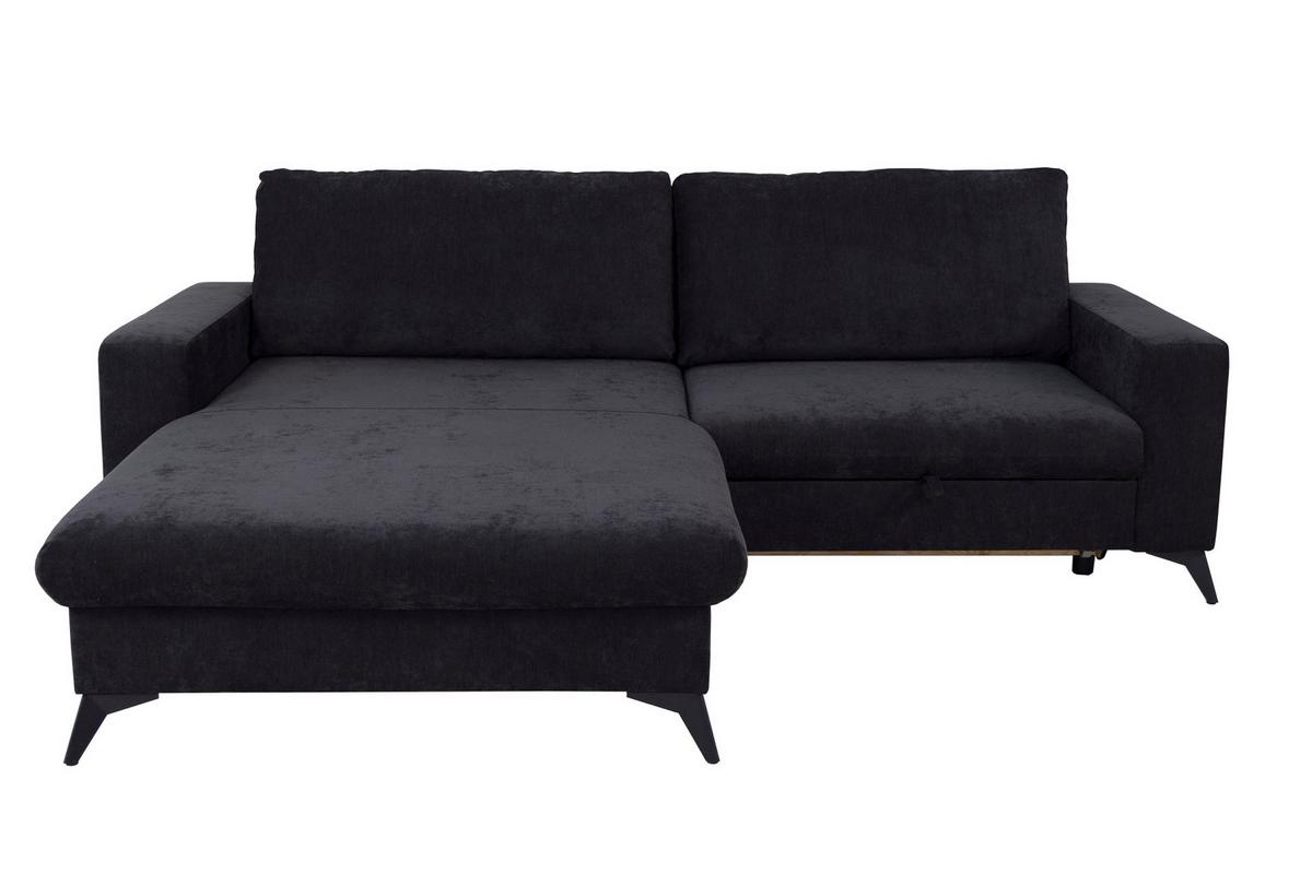 Sarokkanapé Sunny - fekete, Modern, textil (244/87/177cm) - Mömax