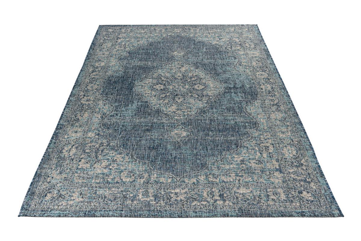 OUTDOORTEPPICH MY NORDIC - Blau/Grau, Design, Textil (80/150cm) - Novel