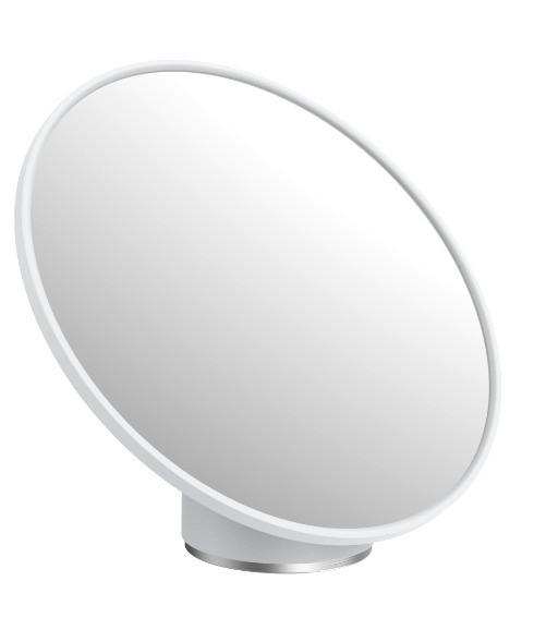 Kosmetikspiegel Chris in Weiß - Weiß, MODERN, Glas/Kunststoff (19,9/17,2/13,3cm) - Premium Living