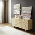 Sideboard aus Mango massiv - Schwarz/Naturfarben, ROMANTIK / LANDHAUS, Holz (160/45/35cm) - Zandiara Sideboard aus Mango massiv - Schwarz/Naturfarben, ROMANTIK / LANDHAUS, Holz (160/45/35cm) - Zandiara