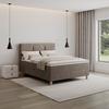 BOXSÄNG MONZA - brun/ekfärgad, Modern, trä/textil (140/200cm) - Bessagi Home