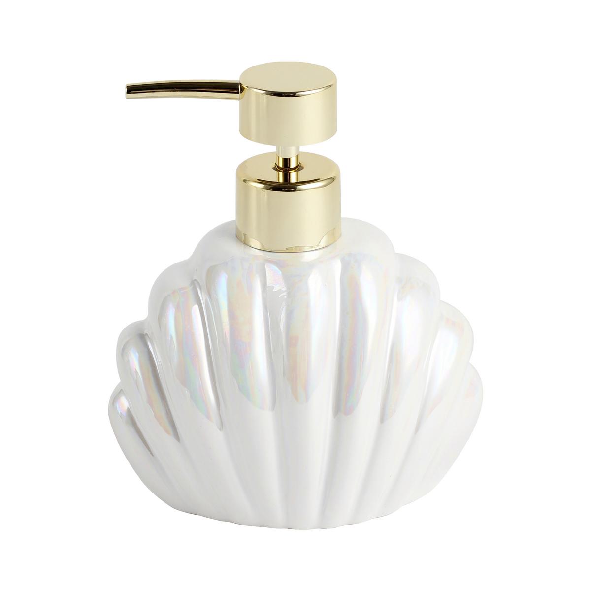 Seifenspender Arielle Perlmuttfarben - Perlmutt, MODERN, Keramik/Kunststoff (12/8,2/14cm) - Mömax