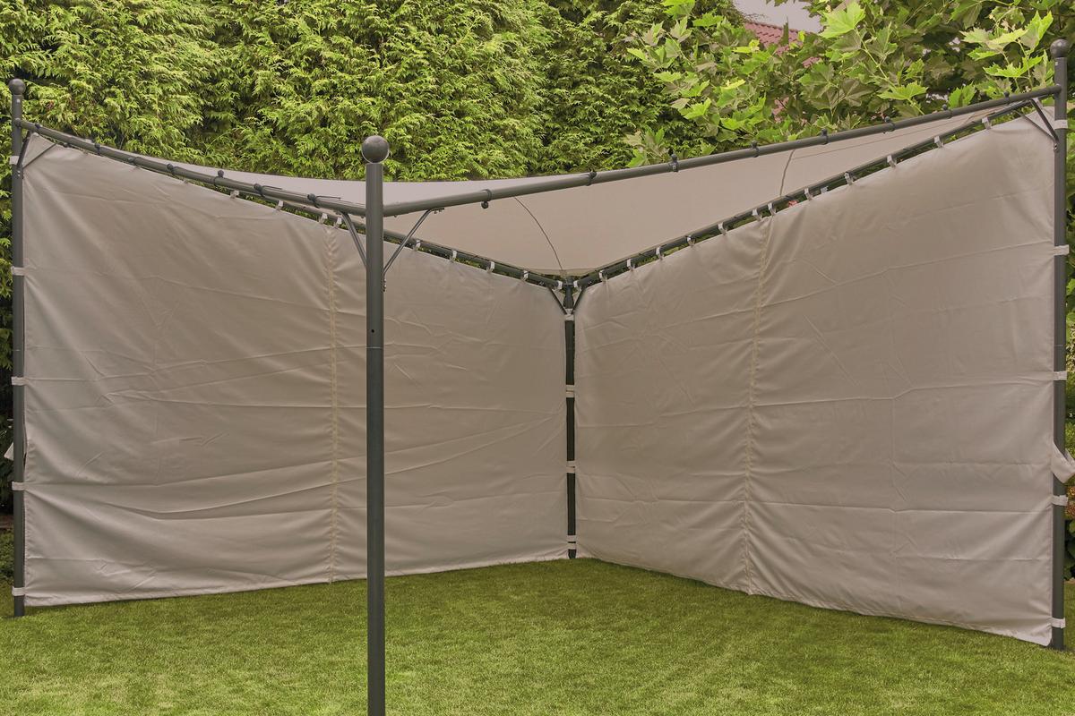 Seitenteile Berlino 400x256cm J04527 - Grau, KONVENTIONELL, Textil (400/256cm) - Siena Garden