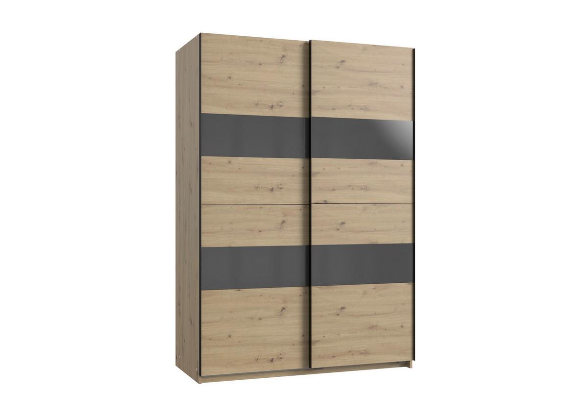Dulap cu uși culisante ALTONA - stejar Artisan, Konventionell, material pe bază de lemn (135/200/64cm) - Modern Living
