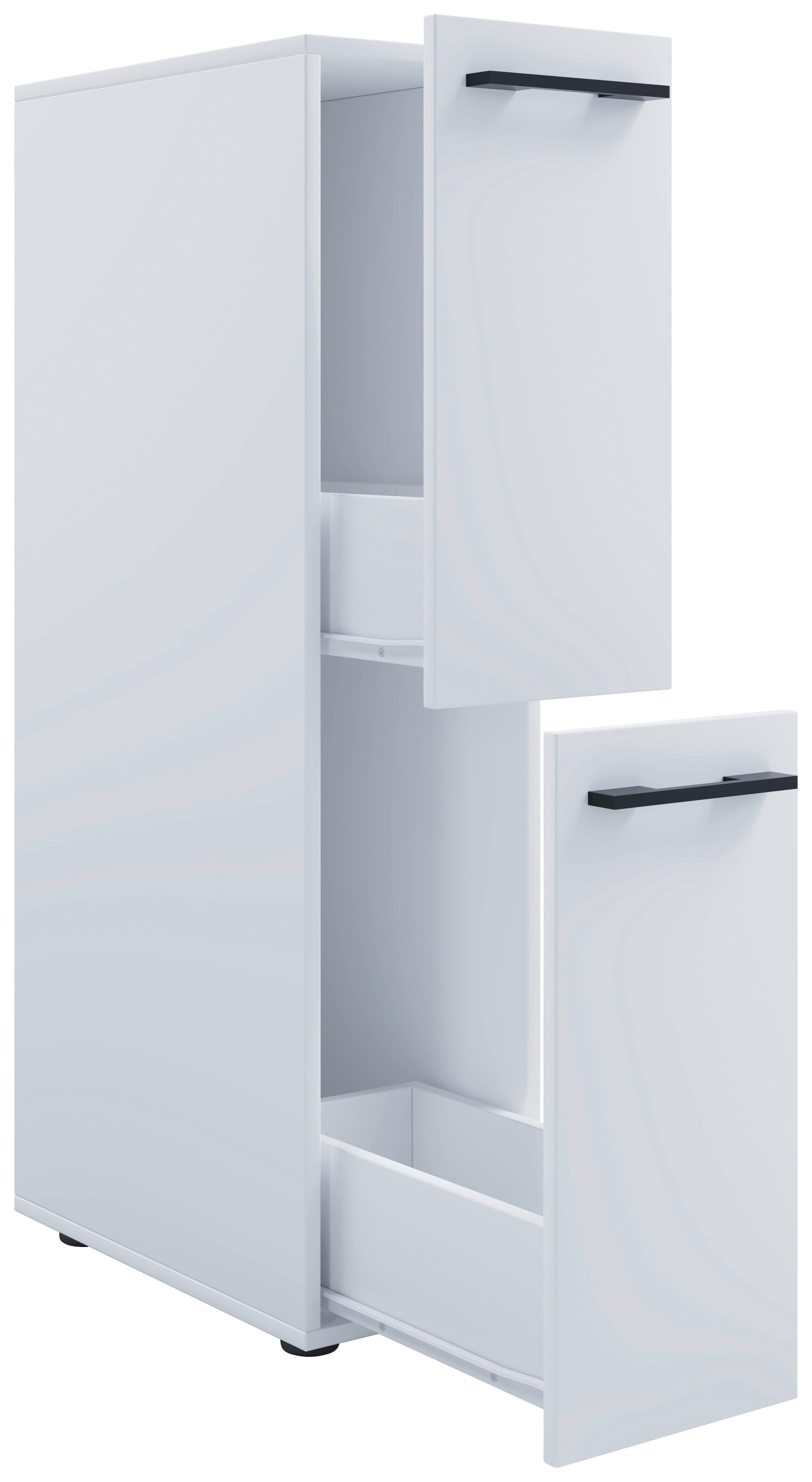 MIDISCHRANK SADILO L - Weiss/Schwarz, Modern, Holzwerkstoff/Kunststoff (25/110/50cm) - MID.YOU