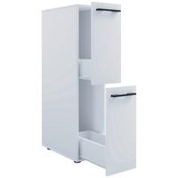 MIDISCHRANK SADILO L - Weiss/Schwarz, Modern, Holzwerkstoff/Kunststoff (25/110/50cm) - MID.YOU