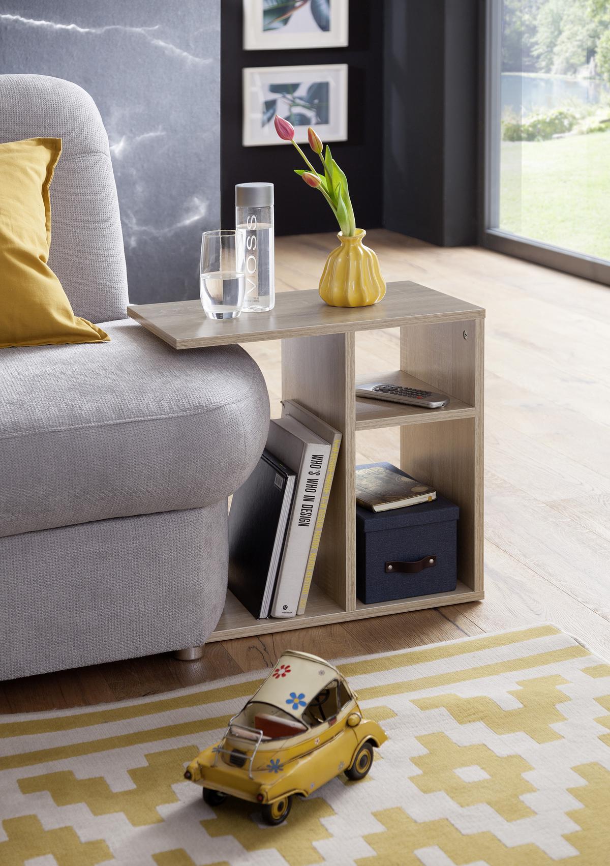 Mizica Milo - hrast sonoma, Design, leseni material (50/30/50cm) - MID.YOU