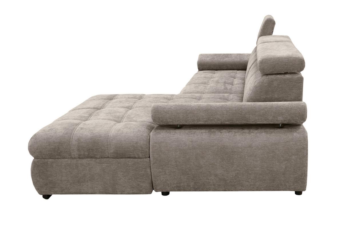 Kutna Garnitura Vegas - crna/taupe, Design, drvo/tekstil (294/173cm) - Modern Living