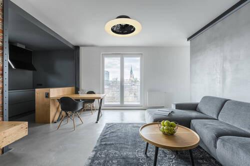 Stropni Ventilator Crna Boja P/v. 52,5/17,5cm - crna/opalna, Basics, metal/plastika (52,5/17,5cm) - Globo