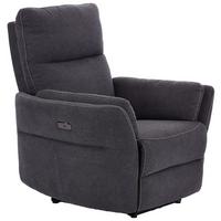 Fotelja S Relaks Mehanizmom Redon - tamno siva, Design, metal/tekstil (91/102-81/90-158cm) - Luca Bessoni