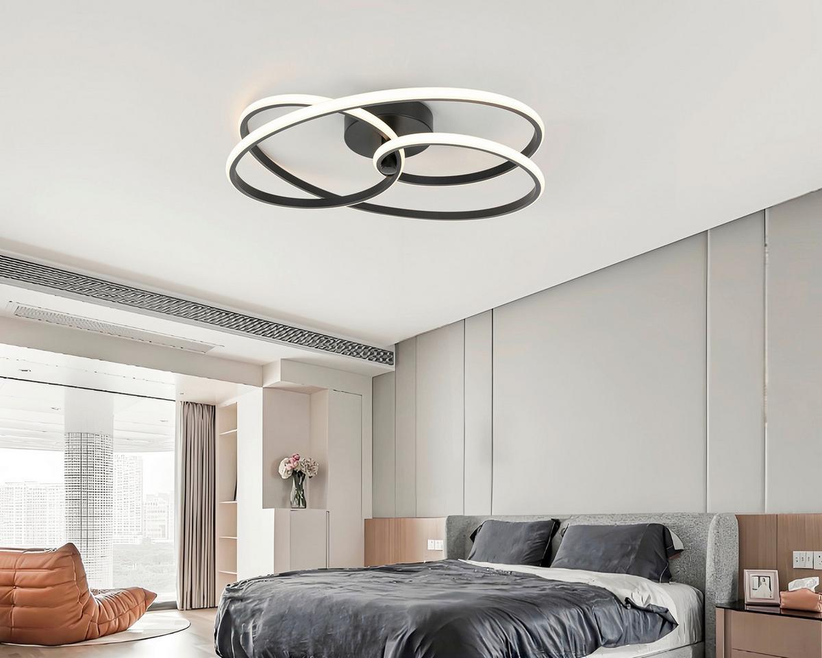 Plafonieră cu LED Mofer - negru, Modern, plastic/metal (50/13cm) - Premium Living