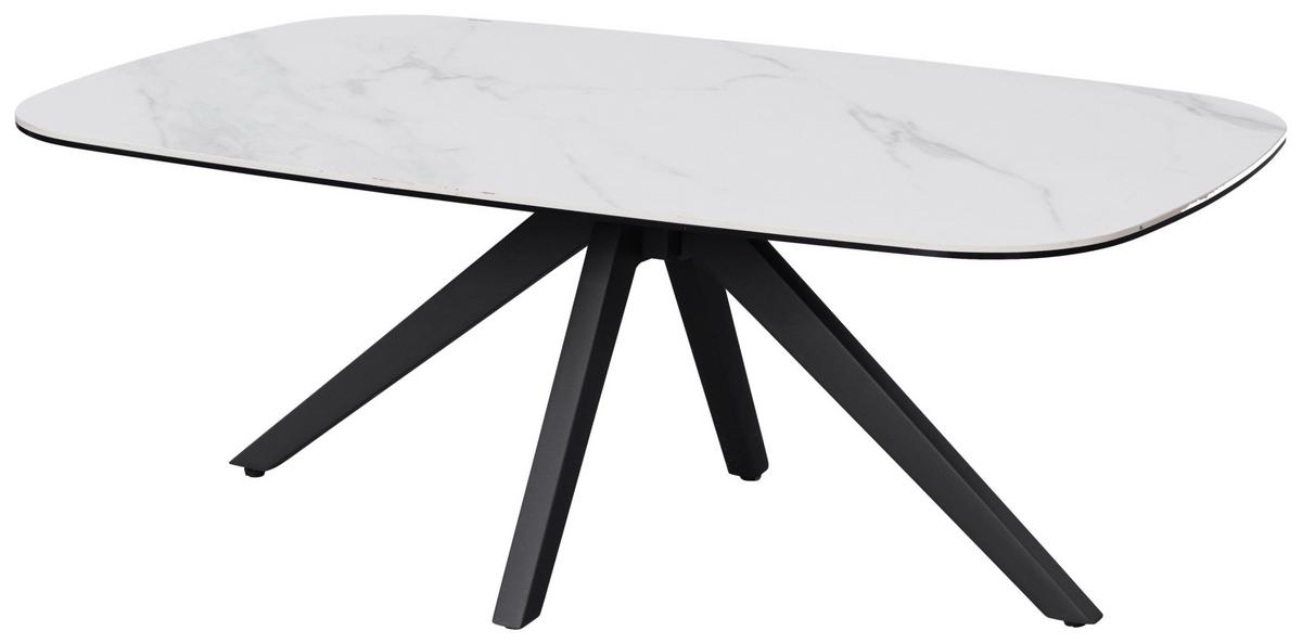 STOLIK KAWOWY PADUA -EXKLUSIV- - antracytowy/biały, Design, metal/szkło (110/70/42cm) - Novel