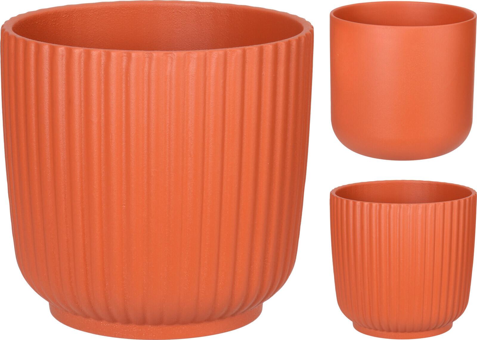 Kaspó Terracotta - terrakotta, műanyag (18,5/18cm)
