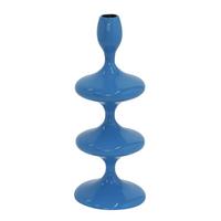 Stabkerzenhalter Laureen Blau - Blau, Basics, Metall (11/28/11cm)