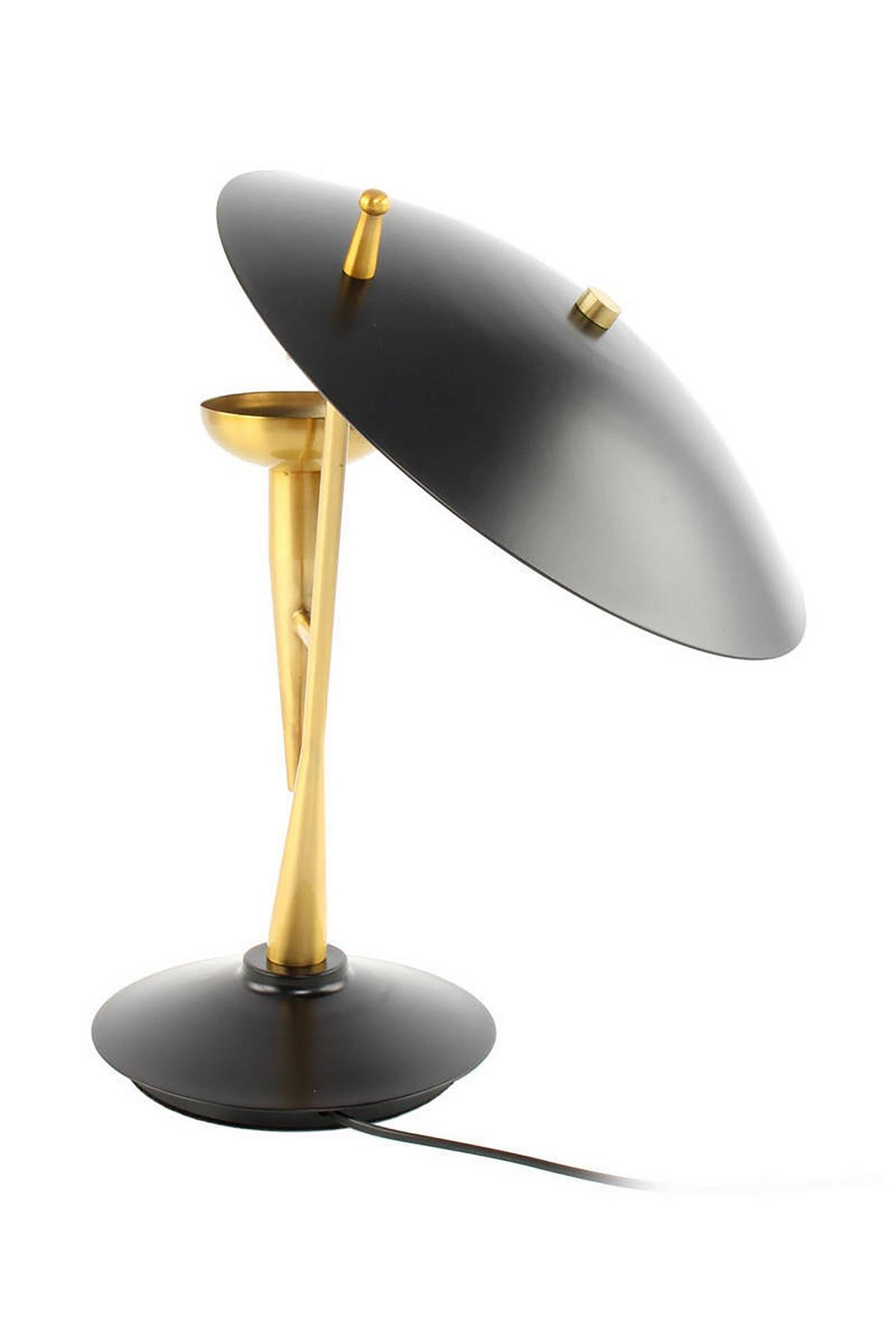 Tischleuchte Tischlampe Flyer 125 - Goldfarben/Schwarz, Trend, Metall (36/36/50cm) - Kayoom