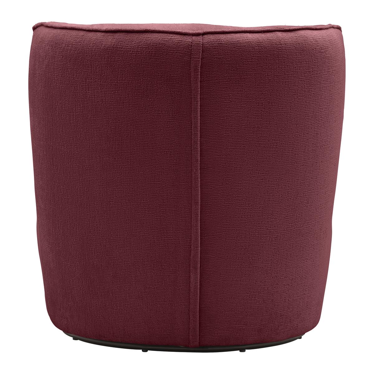 Sessel Jasima Bordeaux/Schwarz drehbar - Bordeaux/Schwarz, MODERN, Textil/Metall (77/81/85cm) - Premium Living