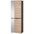 Dulap Pentru Hol Memphis - culoare lemn stejar/grafit, Modern, compozit lemnos (65/197/38cm) - Modern Living Dulap Pentru Hol Memphis - culoare lemn stejar/grafit, Modern, compozit lemnos (65/197/38cm) - Modern Living