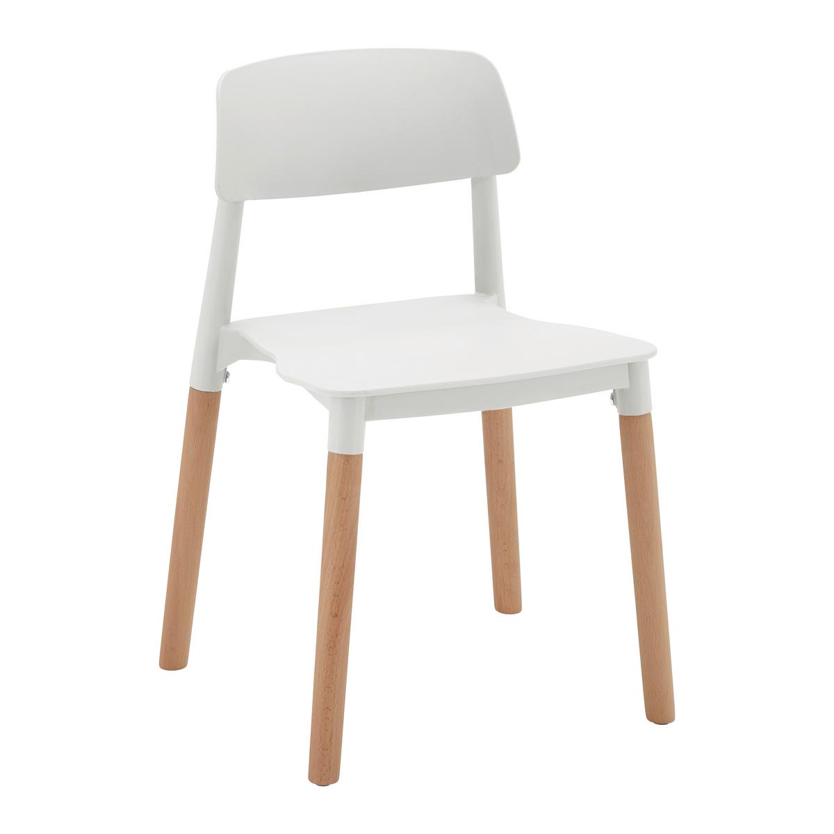 Kindersitzgruppe Dessy Weiß Kunststoff/Holz - Weiß, MODERN, Holz/Kunststoff (60/48/60cm) - Bessagi Kids