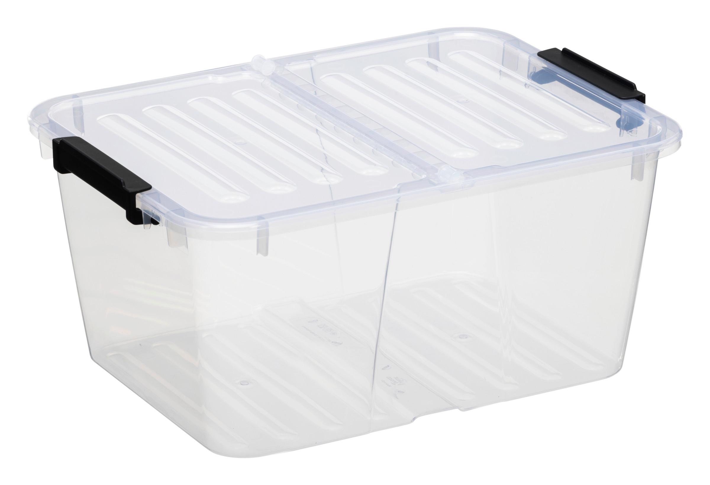 Škatla S Pokrovom Home Box Flex - Ca.15l - prozorno, Konvencionalno, umetna masa (39,4/18,5/29,5cm)