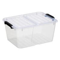 Škatla S Pokrovom Home Box Flex - Ca.15l - prozorno, Konvencionalno, umetna masa (39,4/18,5/29,5cm)