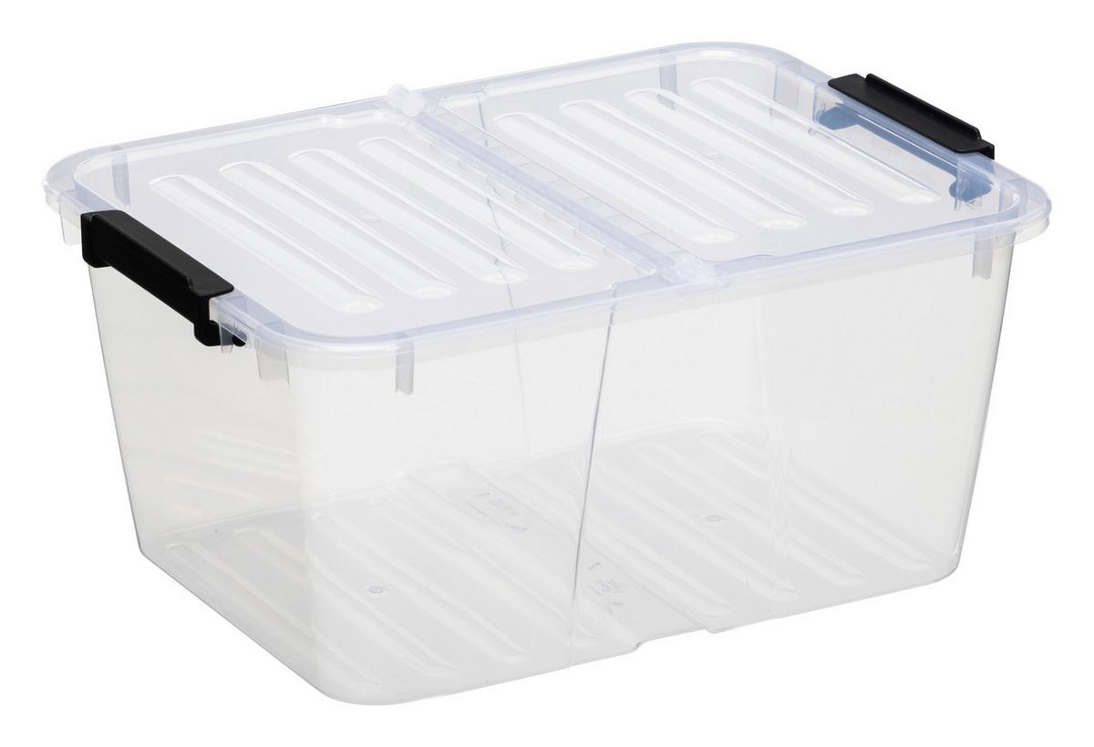 Škatla S Pokrovom Home Box Flex - Ca.15l - prozorno, Konvencionalno, umetna masa (39,4/18,5/29,5cm)