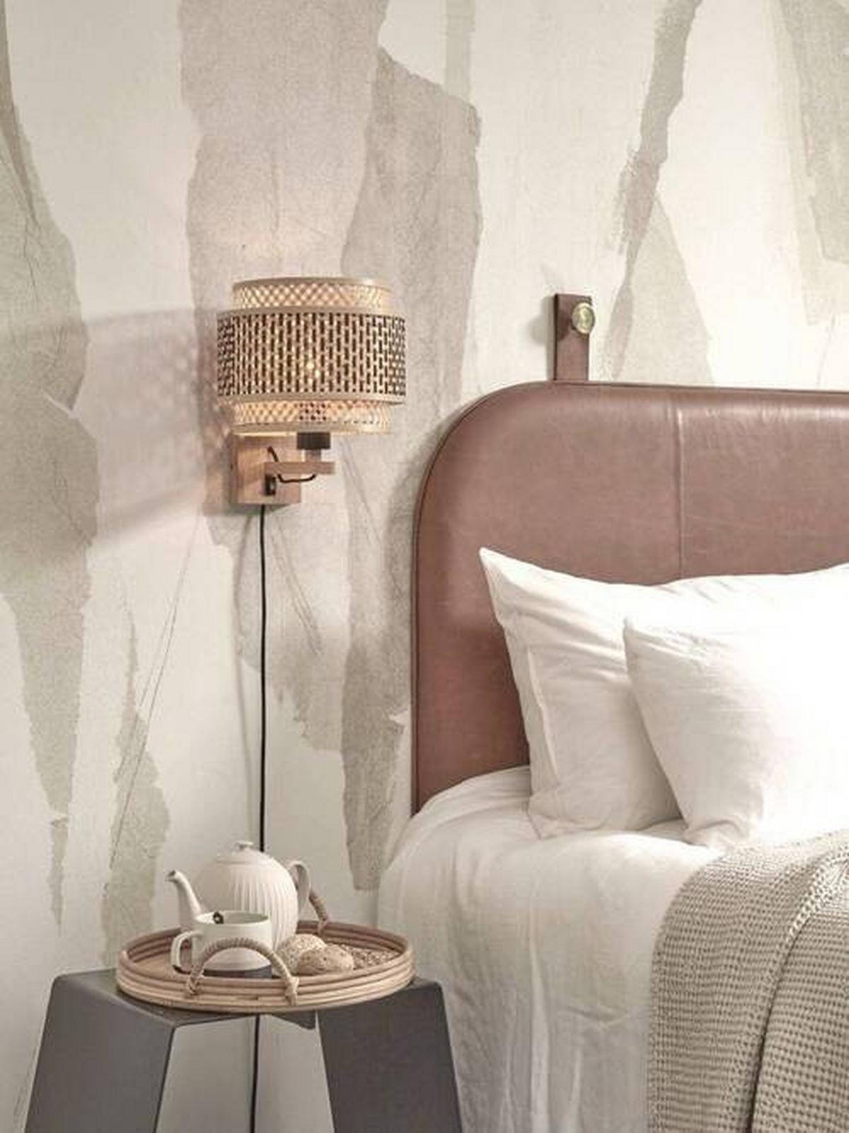 Stenska Svetilka Bhutan, Črna, Bambus - črna/naravne barve, Trend, les (25/29/25cm) - Good & Mojo