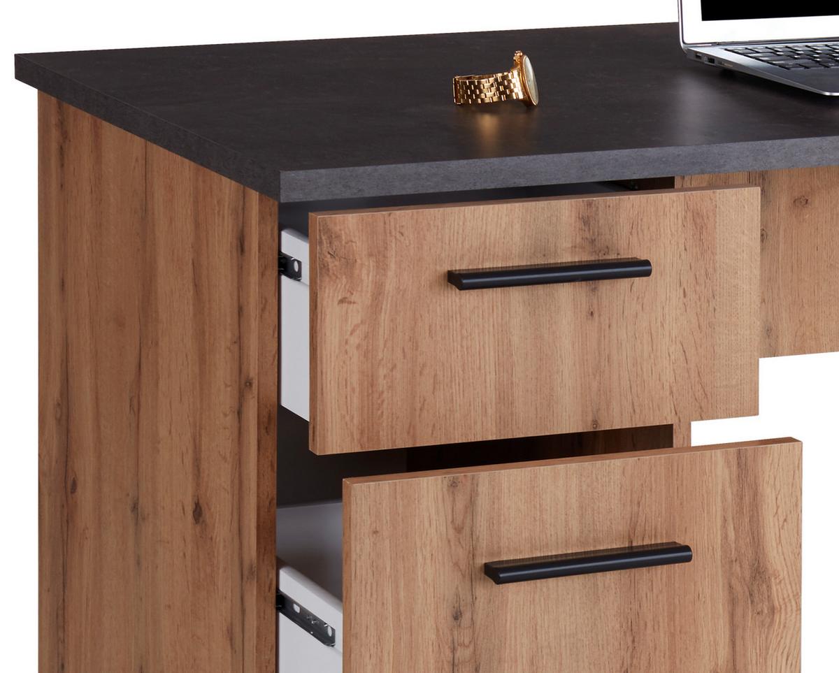 Masă de birou MX 143 - culoare lemn stejar, Modern, material pe bază de lemn (138/76/60cm) - Modern Living