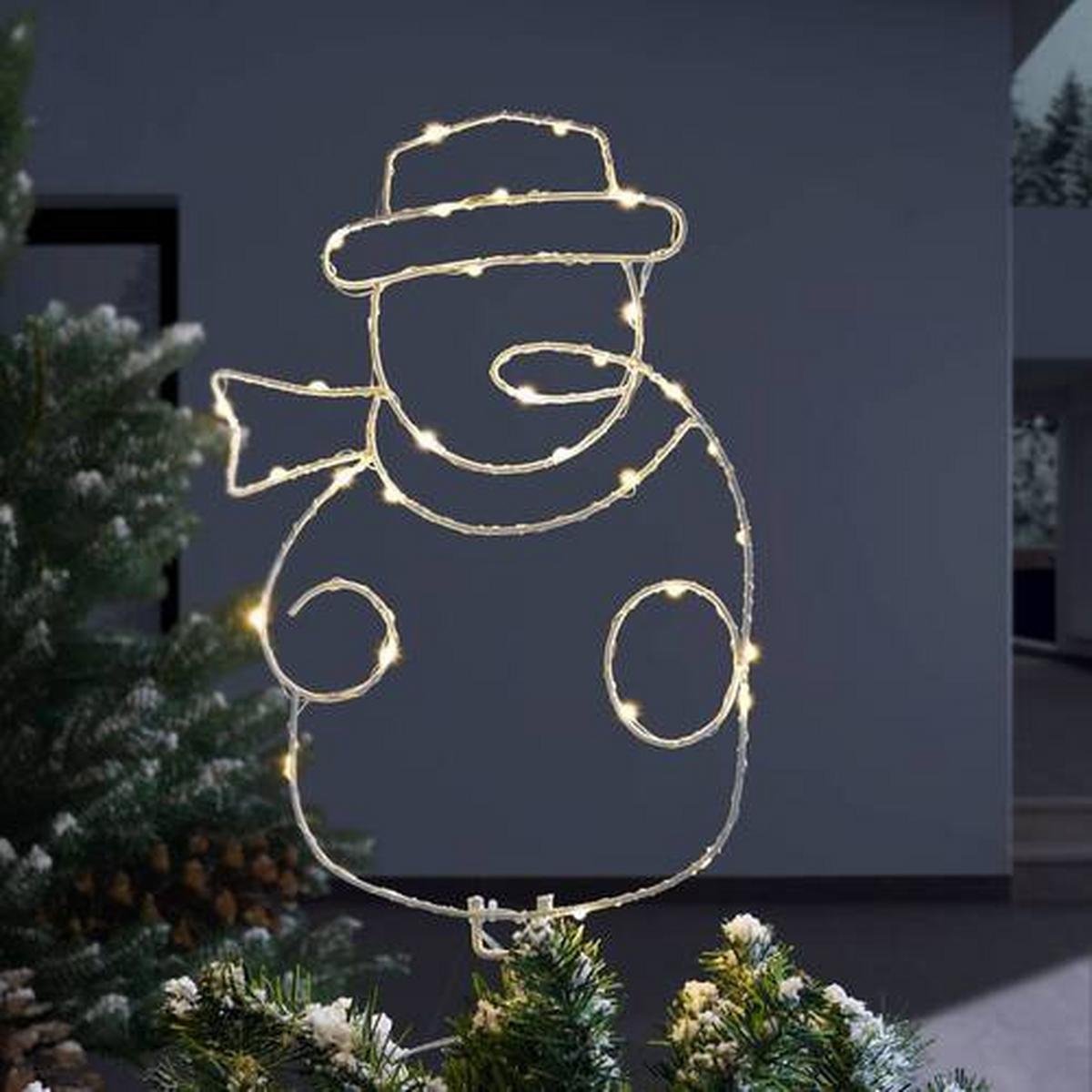 Led-díszlámpa Gabriel - fehér, Konventionell, fém (60cm) - Premium Living