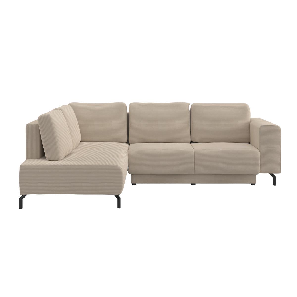 Kutna Garnitura Veni - bež/crna, Moderno, tekstil (210/272cm) - Modern Living