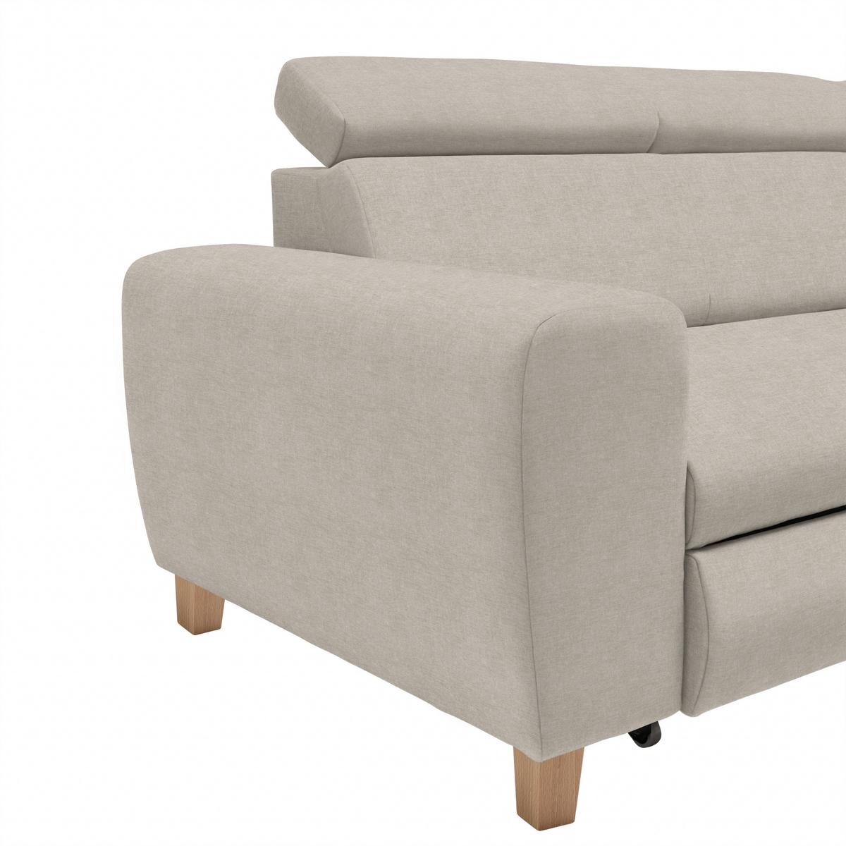 Ecksofa Lugo Greige - Greige, MODERN, Holz/Kunststoff (266/98/205cm) - Mömax
