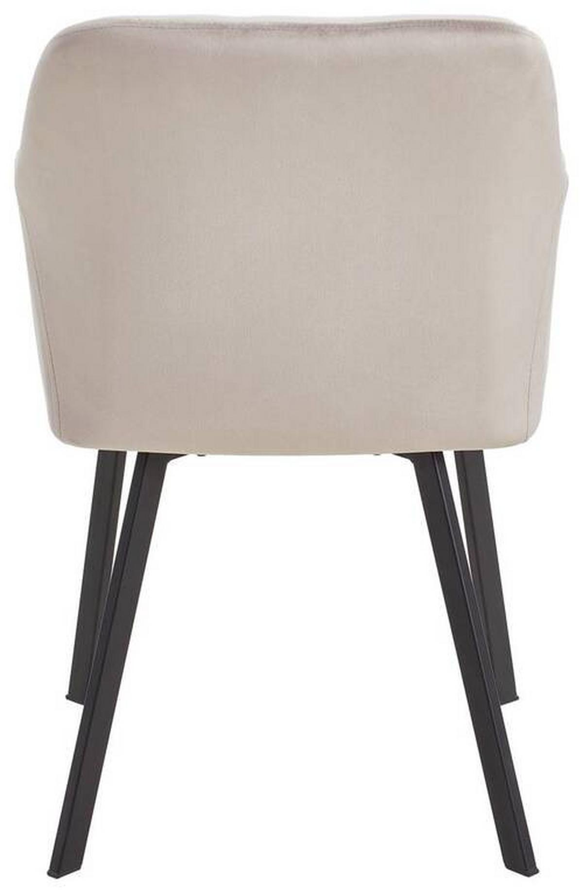 KRZESŁO Z PODŁOKIETNIKAMI LUCY - czarny/taupe, Modern, metal/drewno (54/87/64cm) - Livetastic