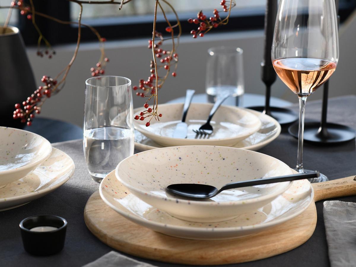 Jedilni Servis Confetti White, 12-Delni - krem barve, Basics, keramika - Creatable