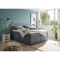 Boxspringbett Tacoma 3 inkl. Topper ca. 180x200cm Anthrazit - Anthrazit, KONVENTIONELL, Kunststoff/Textil (180/200cm) - MID.YOU