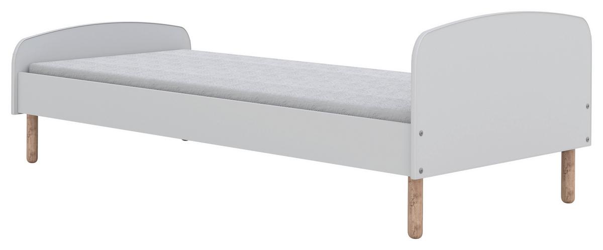 Otroška Postelja Emma, 90x200cm - bela/barve breze, Moderno, leseni material/les (90/200cm) - MID.YOU