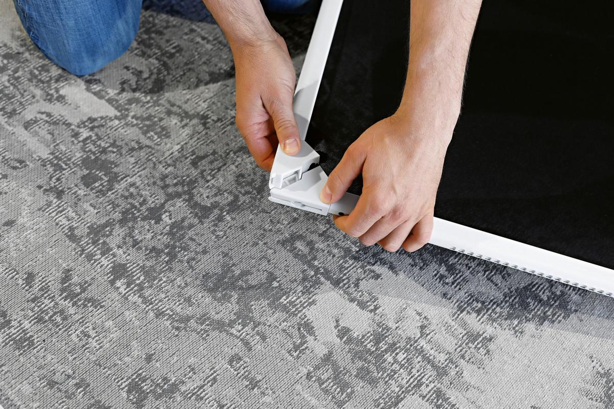 Insektenschutzgitter Teleskop Schwingtür Weiß - Weiß, Kunststoff/Textil (280/120/3,5cm)