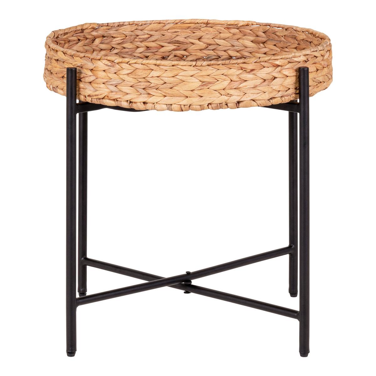 Beistelltisch Naro Side Table Braun/Schwarz - Schwarz/Braun, Design, Naturmaterialien/Metall (50/48.5/50cm)