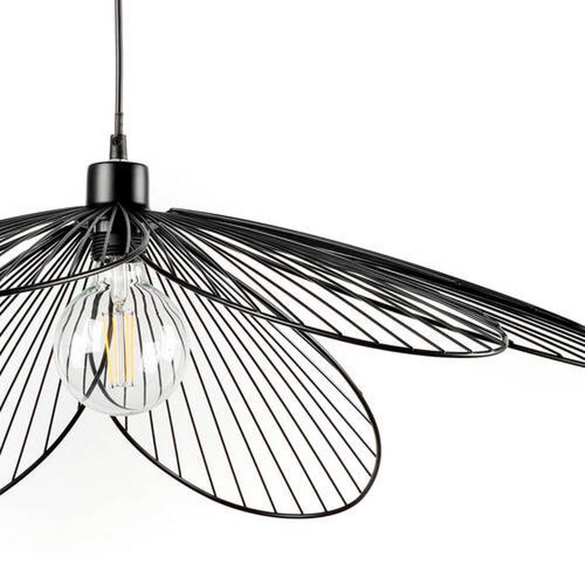 Hängeleuchte Fiore Schwarz max. 22 Watt - Schwarz, Design, Metall (83/107cm)