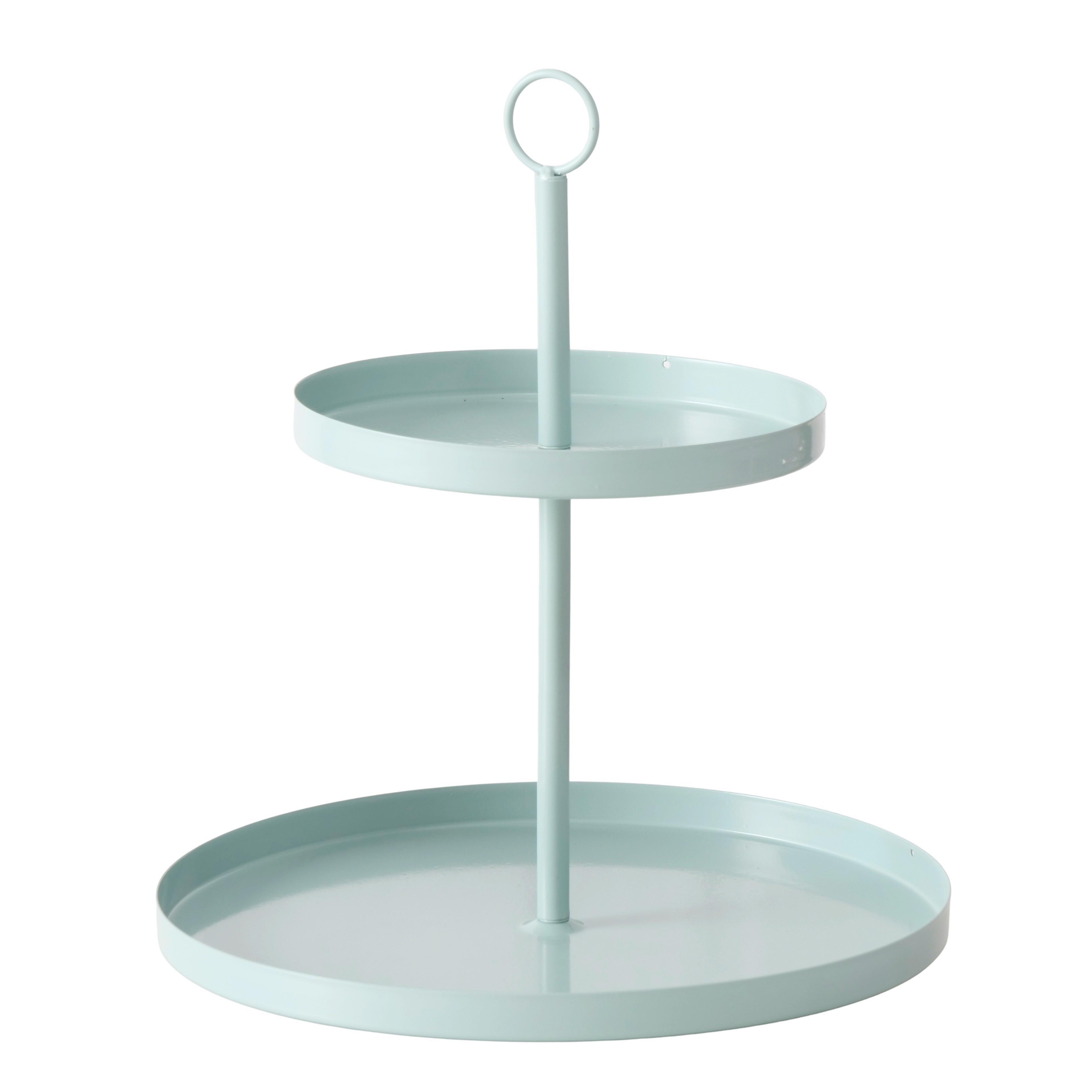 ETAŻERKA 2061234 - PASTELL EASTER - turkusowy, Basics, metal (30/34cm) - Boltze Home