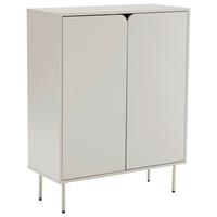 KOMODA WYSOKA MIMI - szary jedwabisty, Design, materiał drewnopochodny/metal (80/103/35cm) - Xora