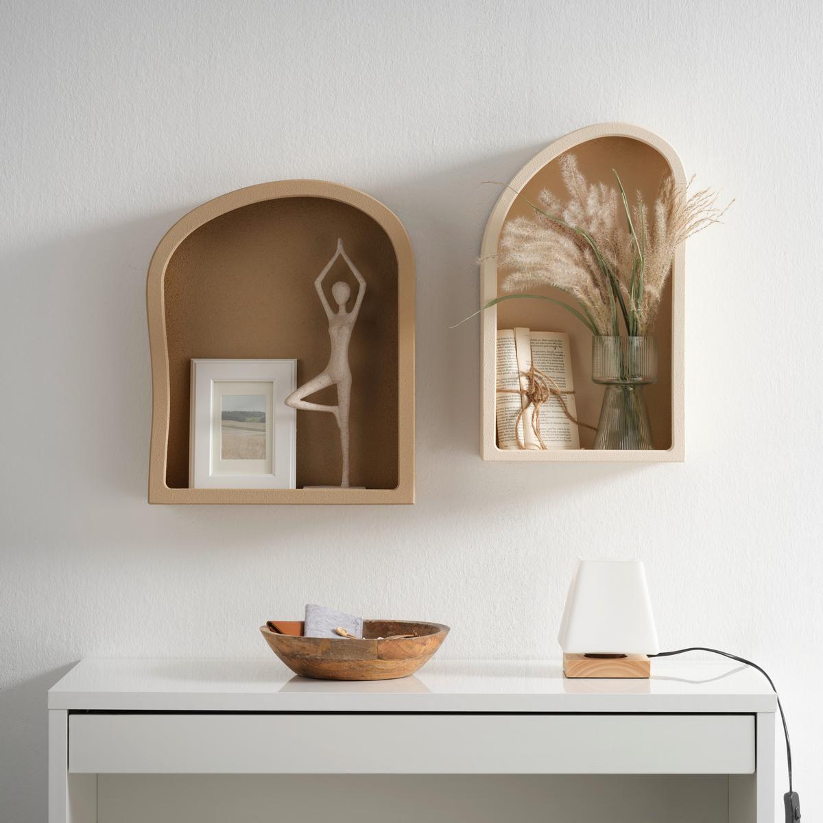 Wandregal Wilma Braun - Braun, LIFESTYLE, Holzwerkstoff (40/48/10cm) - Premium Living