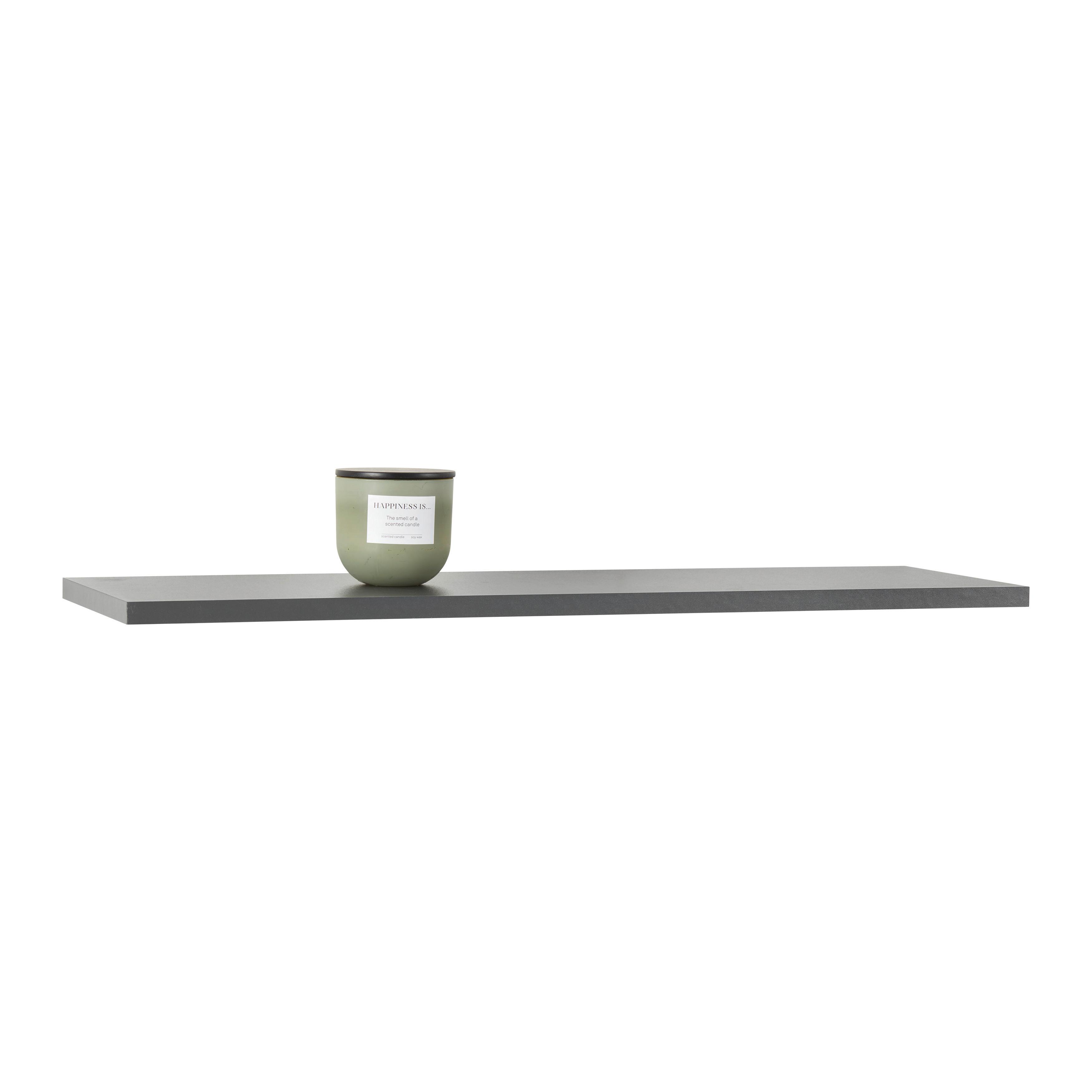 VÄGGHYLLA BIGG -SB- - antracit, trämaterial (80/1,6/25cm) - Mömax