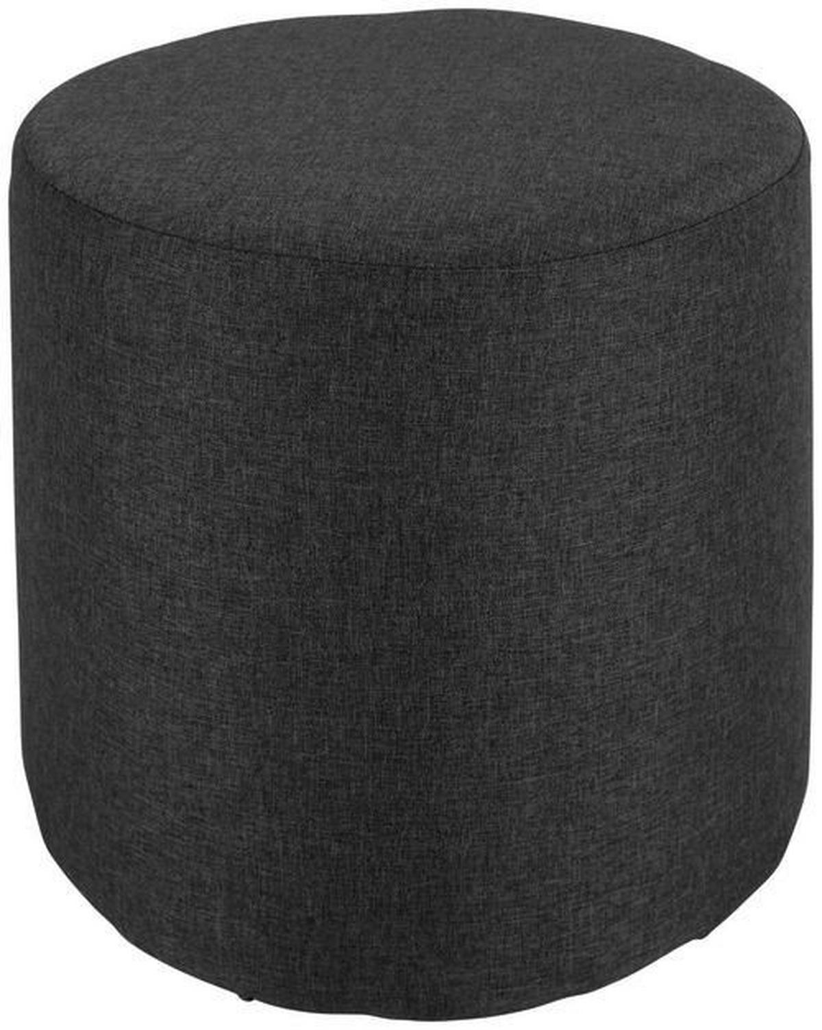 TABURET LEO - gri deschis/negru, Basics, lemn/textil (33/33cm)